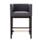 Manhattan Comfort Kingsley Counter Stool in Grey and Dark Walnut CS005-GY - alternate 5